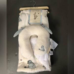 Vintage/Retro A.A. Milne Winnie the Pooh Eeyore Blanket/Neck Pillow Set NWT